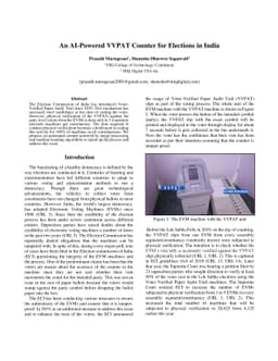 An AI-Powered VVPAT Counter for Elections in India