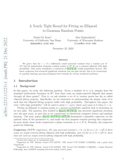 A Nearly Tight Bound for Fitting an Ellipsoid to Gaussian Random Points