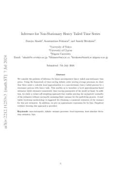 Inference for Non-Stationary Heavy Tailed Time Series