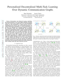 Personalized Decentralized Multi-Task Learning Over Dynamic
  Communication Graphs