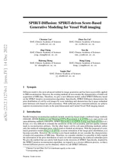 SPIRiT-Diffusion: SPIRiT-driven Score-Based Generative Modeling for
  Vessel Wall imaging