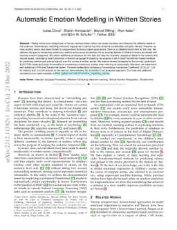 Automatic Emotion Modelling in Written Stories