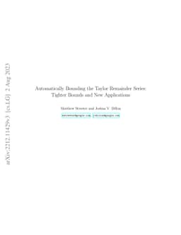 Automatically Bounding the Taylor Remainder Series: Tighter Bounds and
  New Applications