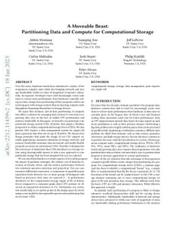 A Moveable Beast: Partitioning Data and Compute for Computational
  Storage