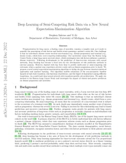Deep Learning of Semi-Competing Risk Data via a New Neural
  Expectation-Maximization Algorithm