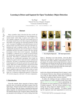 Learning to Detect and Segment for Open Vocabulary Object Detection