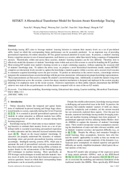 HiTSKT: A Hierarchical Transformer Model for Session-Aware Knowledge
  Tracing