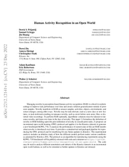 Human Activity Recognition in an Open World