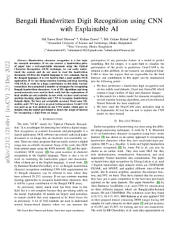 Bengali Handwritten Digit Recognition using CNN with Explainable AI