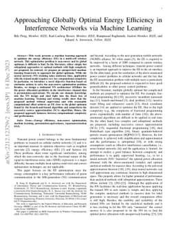 Approaching Globally Optimal Energy Efficiency in Interference Networks
  via Machine Learning