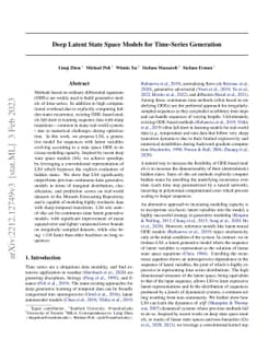 Deep Latent State Space Models for Time-Series Generation