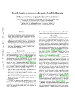 Towards Long-term Autonomy: A Perspective from Robot Learning