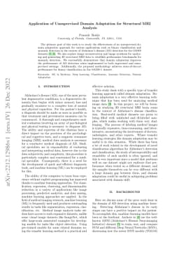Application of Unsupervised Domain Adaptation for Structural MRI
  Analysis