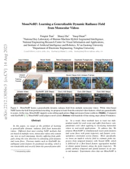 MonoNeRF: Learning a Generalizable Dynamic Radiance Field from Monocular
  Videos