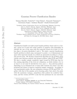 Gaussian Process Classification Bandits