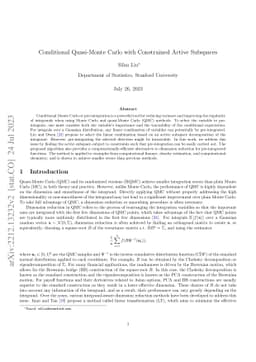 Conditional Quasi-Monte Carlo with Constrained Active Subspaces