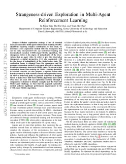 Strangeness-driven Exploration in Multi-Agent Reinforcement Learning