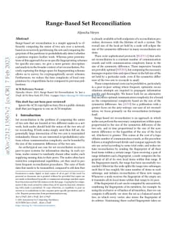 Range-Based Set Reconciliation