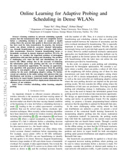 Online Learning for Adaptive Probing and Scheduling in Dense WLANs