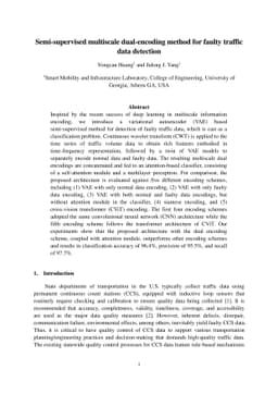 Semi-supervised multiscale dual-encoding method for faulty traffic data
  detection