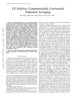CC-FedAvg: Computationally Customized Federated Averaging