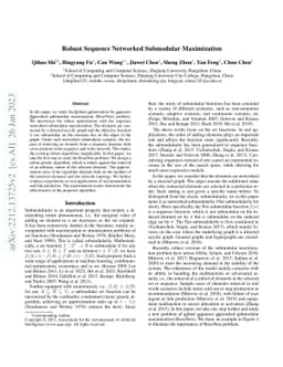 Robust Sequence Networked Submodular Maximization