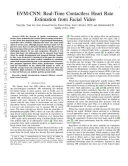 EVM-CNN: Real-Time Contactless Heart Rate Estimation from Facial Video