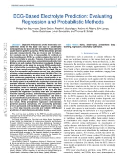 ECG-Based Electrolyte Prediction: Evaluating Regression and
  Probabilistic Methods