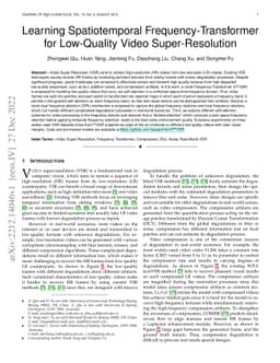 Learning Spatiotemporal Frequency-Transformer for Low-Quality Video
  Super-Resolution