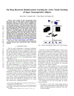 On Deep Recurrent Reinforcement Learning for Active Visual Tracking of
  Space Noncooperative Objects