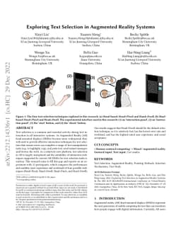Exploring Text Selection in Augmented Reality Systems