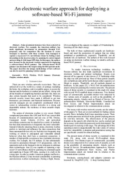 An electronic warfare approach for deploying a software-based Wi-Fi
  jammer