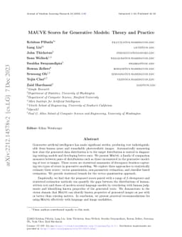 MAUVE Scores for Generative Models: Theory and Practice