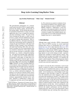 Deep Active Learning Using Barlow Twins