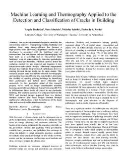 Machine Learning and Thermography Applied to the Detection and
  Classification of Cracks in Building