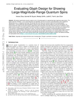 Evaluating Alternative Glyph Design for Showing Large-Magnitude-Range
  Quantum Spins