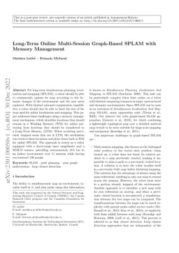 Long-Term Online Multi-Session Graph-Based SPLAM with Memory Management
