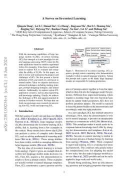 A Survey on In-context Learning