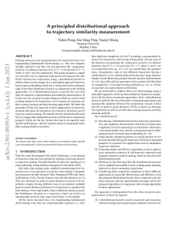 A principled distributional approach to trajectory similarity
  measurement