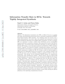 Information Transfer Rate in BCIs: Towards Tightly Integrated Symbiosis