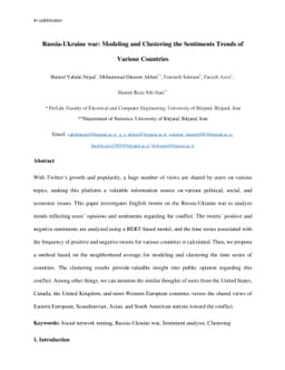 Russia-Ukraine war: Modeling and Clustering the Sentiments Trends of
  Various Countries