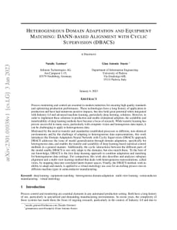 Heterogeneous Domain Adaptation and Equipment Matching: DANN-based
  Alignment with Cyclic Supervision (DBACS)