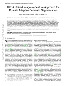 I2F: A Unified Image-to-Feature Approach for Domain Adaptive Semantic
  Segmentation