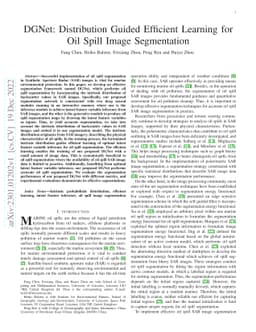 DGNet: Distribution Guided Efficient Learning for Oil Spill Image
  Segmentation
