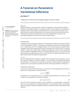 A Tutorial on Parametric Variational Inference