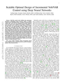 Scalable Optimal Design of Incremental Volt/VAR Control using Deep
  Neural Networks
