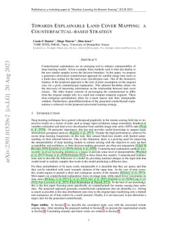 Towards Explainable Land Cover Mapping: a Counterfactual-based Strategy