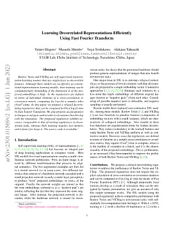 Learning Decorrelated Representations Efficiently Using Fast Fourier
  Transform