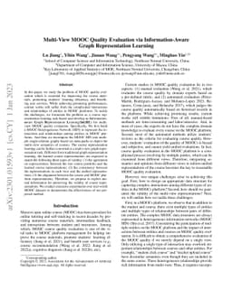 Multi-View MOOC Quality Evaluation via Information-Aware Graph
  Representation Learning
