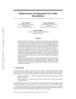 Reinforcement Learning-Based Air Traffic Deconfliction